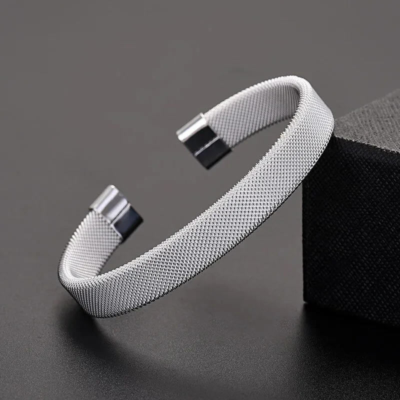 Steel Mesh Cuff Bracelet